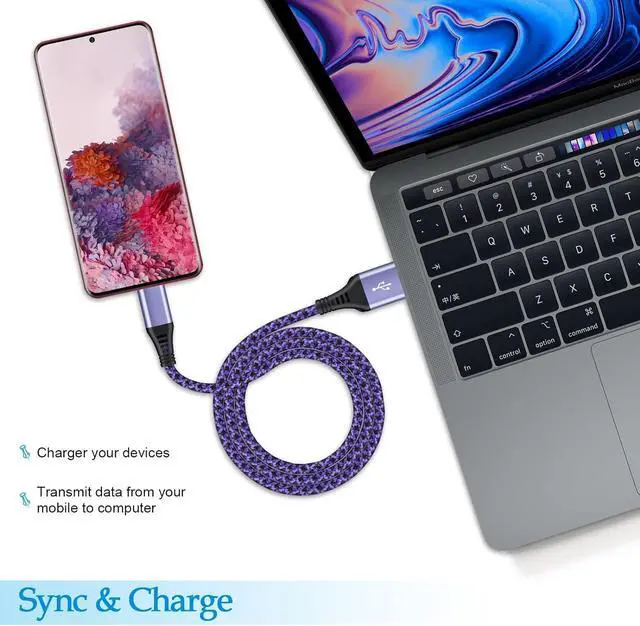 Alt view image 7 of 7 - [2-Pack,6FT]USB Type C Cable Fast Charging for Google Pixel 6,Android Charger Cable Type C Charging Cord for Google Pixel 8 Pro/8/7a/7 Pro/6 Pro/6a/5a/4a/5;Samsung Galaxy S24/S23/S22/S21Ultra/A54/A34