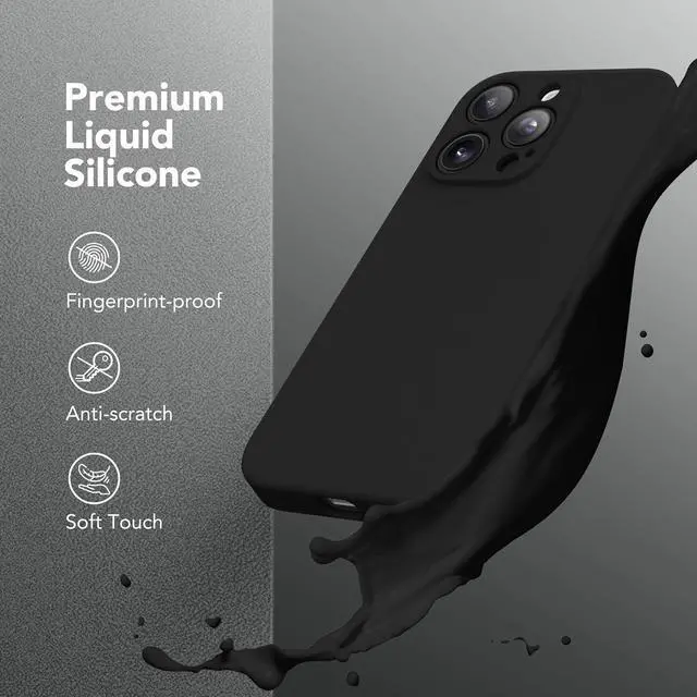 Alt view image 2 of 7 - Magnetic for iPhone 13 Pro Max Case, Compatible with MagSafe, [Full Camera Protection][2 Screen Protectors] Silicone Shockproof Protective Phone Case for iPhone 13 Pro Max 6.7", Black