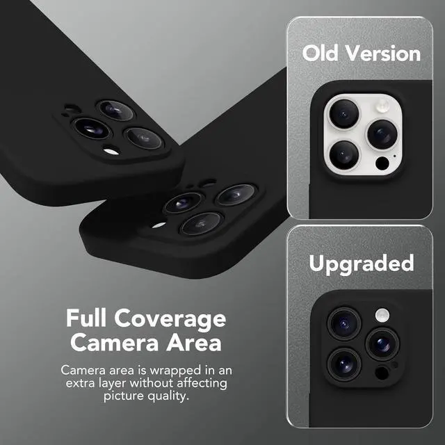 Alt view image 3 of 7 - Magnetic for iPhone 13 Pro Max Case, Compatible with MagSafe, [Full Camera Protection][2 Screen Protectors] Silicone Shockproof Protective Phone Case for iPhone 13 Pro Max 6.7", Black