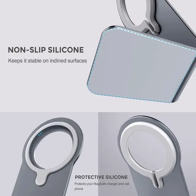 Alt view image 6 of 7 - CreaDream Stand for MagSafe Charger, Aluminum Stand Holder for iPhone 15 14 13 12 Series, Magsafe Accessories Compatible with iPhone 15 14 13 12 Plus, Pro, Pro Max [MagSafe Charger Not Included]