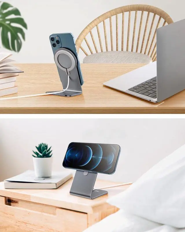 Alt view image 7 of 7 - CreaDream Stand for MagSafe Charger, Aluminum Stand Holder for iPhone 15 14 13 12 Series, Magsafe Accessories Compatible with iPhone 15 14 13 12 Plus, Pro, Pro Max [MagSafe Charger Not Included]