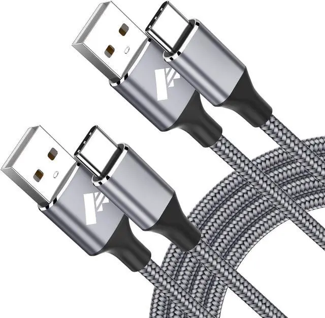Main image of Aioneus USB C Cable 3A Fast Charging [2-Pack, 6FT] USB A to Type C Charger Cord for Samsung Galaxy S22 S21 A01 A02s A03s A11 A12 A13 A14 A20 A21 A32 A42 A50 A52 A53 A54, Moto Z4 G7, LG K51 Stylo 6 5 4