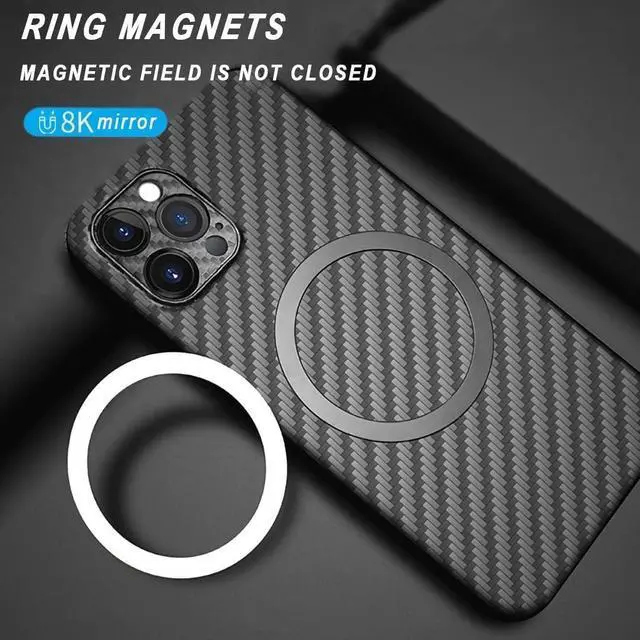 Alt view image 5 of 6 - 8 Pack Universal Metal Rings Sticker Compatible for Magsafe Magnetic Wireless Charger iPhone 15 14 13 12 Pro Mini Max Galaxy,(NO Magnet) Ultra-Thin Car Charger Conversion Accessories,(Black,White)