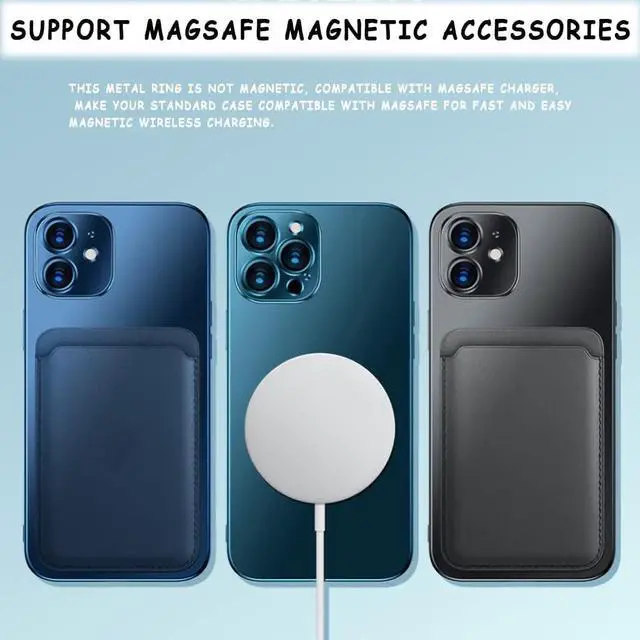 Alt view image 6 of 6 - 8 Pack Universal Metal Rings Sticker Compatible for Magsafe Magnetic Wireless Charger iPhone 15 14 13 12 Pro Mini Max Galaxy,(NO Magnet) Ultra-Thin Car Charger Conversion Accessories,(Black,White)