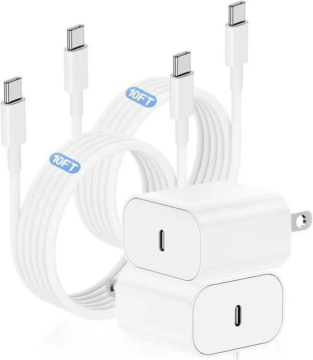 Main image of iPhone 15 Charger Fast Charging 10 ft USB C to USB C Cable Long,Apple 60W Type C to C Cord and USBC Wall Block,iPad Pro Power Adapter Cube Brick for iPhone 15 Pro Max/iPad 12.9/11inch/Air 4th/Min
