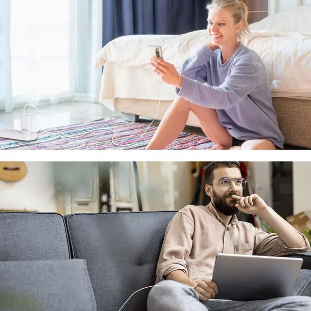 Alt view image 7 of 7 - iPhone 15 Charger Fast Charging 10 ft USB C to USB C Cable Long,Apple 60W Type C to C Cord and USBC Wall Block,iPad Pro Power Adapter Cube Brick for iPhone 15 Pro Max/iPad 12.9/11inch/Air 4th/Min