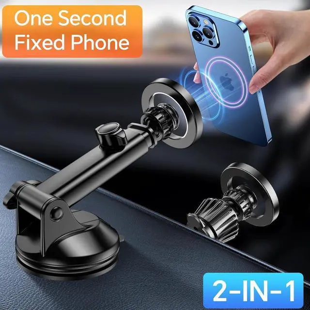 Alt view image 3 of 7 - for iPhone MagSafe Car Mount Windshield + Vent + Dash Window Magnetic Phone Holder Car Magsafe Accessories20 Magnets+ Suction Cupfor iPhone 15,14,13,12,Pro,Max/Plus/Mini MagSafe Phone mount Case
