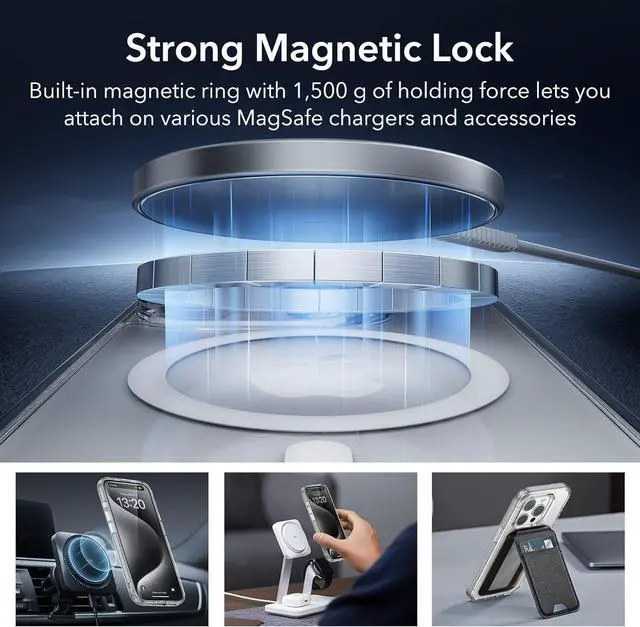 Alt view image 7 of 7 - ESR for iPhone 15 Pro Case (5 in 1) Set, Translucent Matte Case with Screen Protector and Camera Lens Protectors, Compatible with MagSafe, Military-Grade Protection, Classic Series, Clear