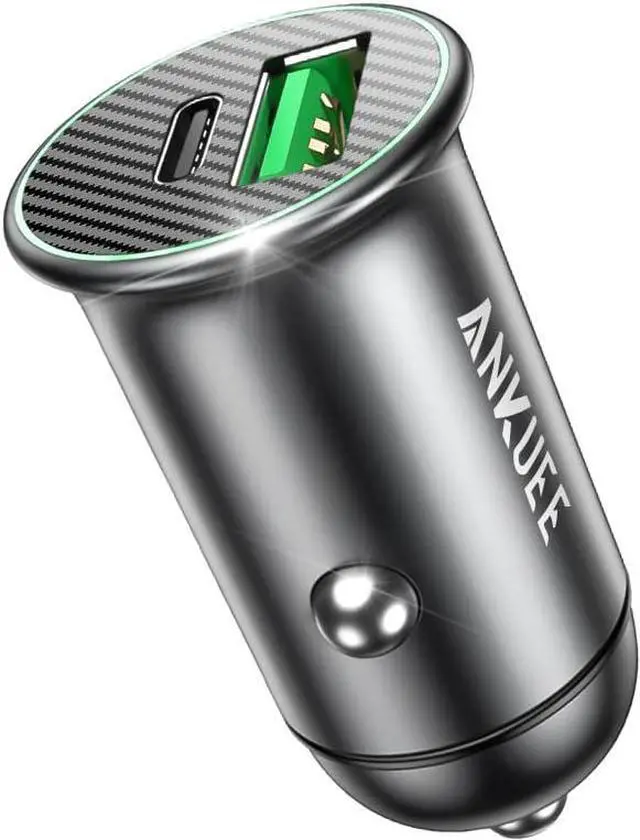 Main image of USB-C Car Charger Adapter, Dual Ports Fast Charging PD 60W + QC3.0 30W Mini All-Metal Cigarette Lighter USB Charger Universal for iPhone13/Pro Max/12/XS Max/11 Pro, Samsung, Car Accessories
