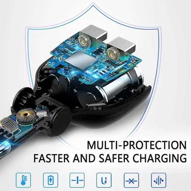 Alt view image 5 of 7 - 5 Port Cigarette Lighter Splitter,QC3.0&PD 20W Super Fast Car Charger with Dual Cigarette Lighter Plug with LED Voltmeter Compatible with iPhone 15 Pro iPad Dash Cam GPS (PD+QC+2.4A) 2Pcs