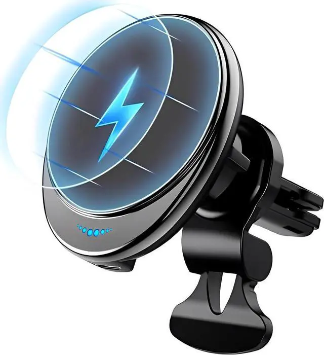 Main image of HOSEASON for Magsafe Car Mount Charger [15W PRO Charging] iPhone Wireless Car Charger for iPhone Car Accessories Magnetic Phone Holder Mount, Fits iPhone 15 Pro Max Plus Mini 14 13 12 (Black)