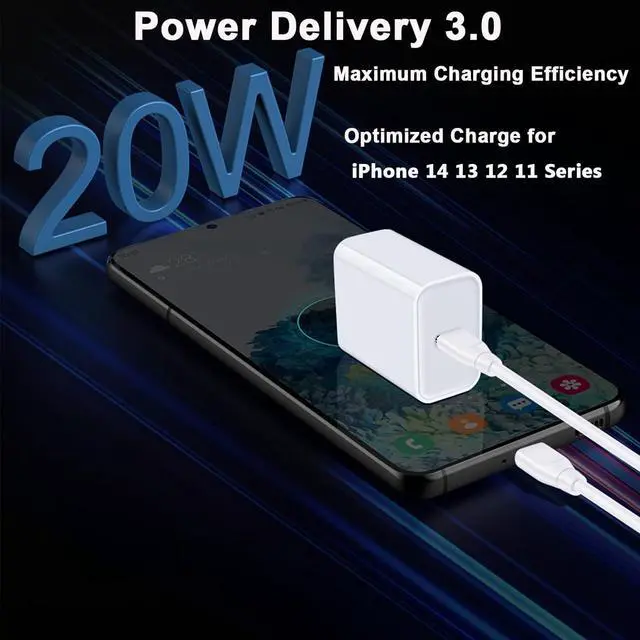 Alt view image 5 of 7 - USB C Google Pixel 8 Fast Charger Block for Google Pixel 8 Pro 7a 7 Pro 6a 6 Pro 5a 5 4a 4 XL 3a 3 2XL,20W Fast Wall Charger Box PD Power Adapter for iPhone 15 14 13 12 11 Pro Max,Samsung S24 S23 S22