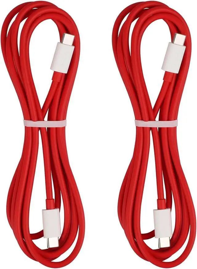 Main image of SUPERVOOC USB-C to USB-C Cable for OnePlus 10T/Pro 6.6FT,2-Pack Type C Warp Charge Dash Charger Cable 65W Super PD Fast Charging Cord for OnePlus 9 Pro 9 8T 8 Pro 7T iPad Pro  Air