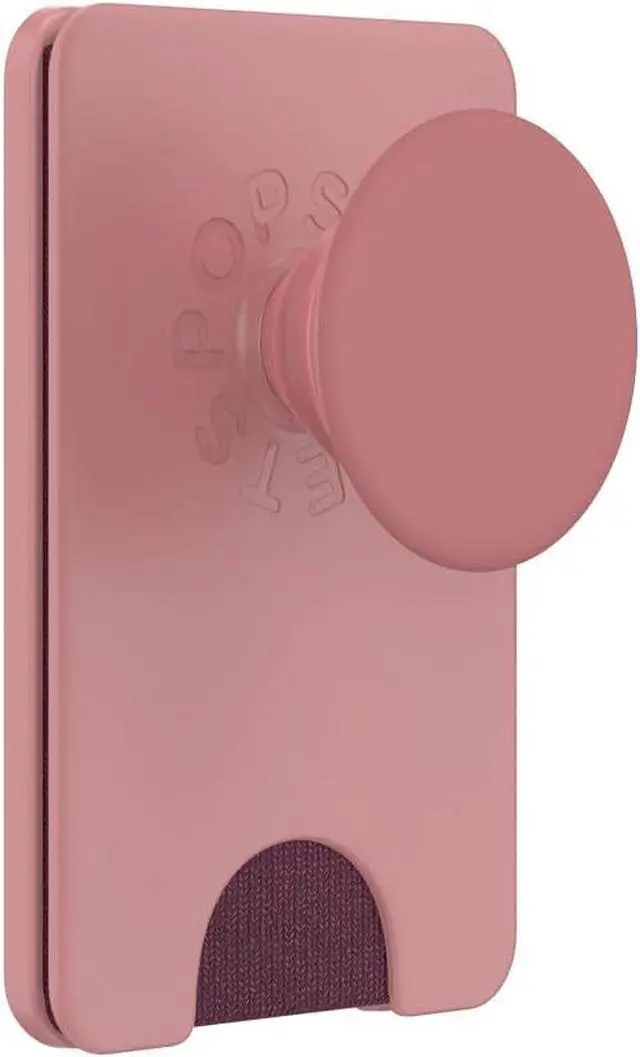 Alt view image 4 of 6 - PopSockets Phone Wallet with Expanding Grip and Adapter Ring for MagSafe, Phone Card Holder, Wireless Charging Compatible, Wallet Compatible with MagSafe - Clay