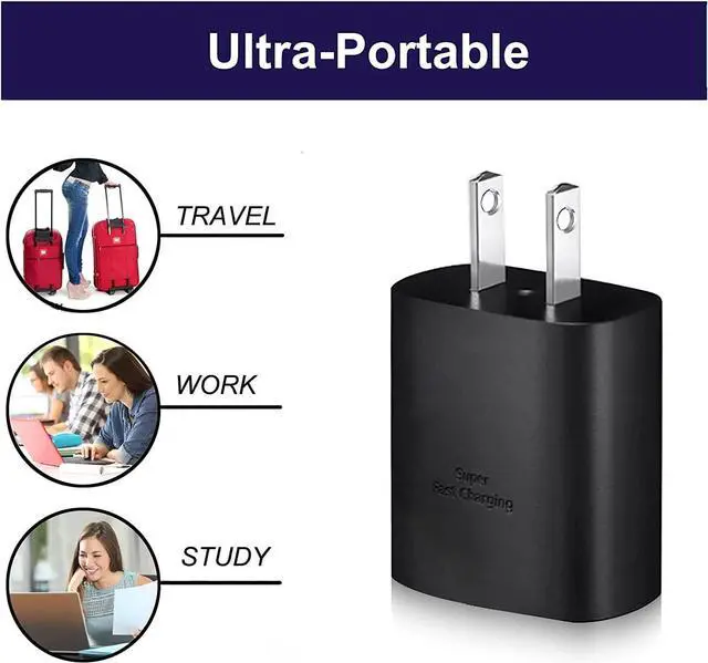 Alt view image 4 of 7 - 2Pack 45W Charger for Samsung Super Fast Charger Type C, USB C Super Fast Charging for Samsung Galaxy S23 Ultra/S23/S23+/S22/S22 Ultra/S22+/Note 20/S20/S21, Galaxy Tab S7/S7 Galaxy A, PPS Charger