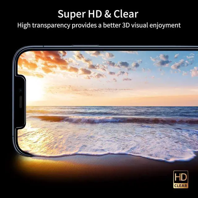 Alt view image 5 of 7 - UNBREAKcable Privacy Screen Protector for iPhone 12/ iPhone 12 Pro, Shatterproof Tempered Glass [True 28°Anti Spy] [9H Hardness] [Easy Installation Frame] Black Protector for iPhone 6.1" - 2 Pack