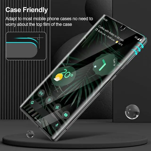 Alt view image 7 of 7 - 3 PACK Screen Protector for Google Pixel 6 Pro Flexible TPU Film [Support Fingerprint Touch] [HD Full Coverage] [Easy Installation] [Scratch Resistant] [Bubble Free]