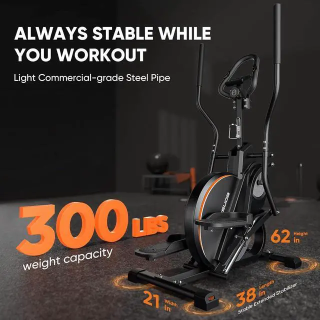 Alt view image 3 of 7 - YOSUDA Pro Cardio Climber Stepping Elliptical Machine, 3-in-1 Elliptical Machine Stair Stepper Trainer, Total Body Fitness Cross Trainer with Quiet Magnetic Driving System, 16 Resistance
