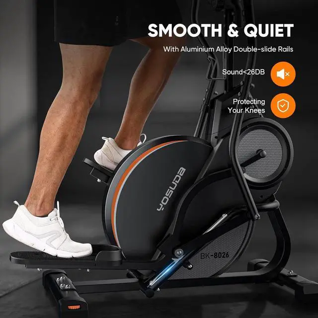 Alt view image 5 of 7 - YOSUDA Pro Cardio Climber Stepping Elliptical Machine, 3-in-1 Elliptical Machine Stair Stepper Trainer, Total Body Fitness Cross Trainer with Quiet Magnetic Driving System, 16 Resistance