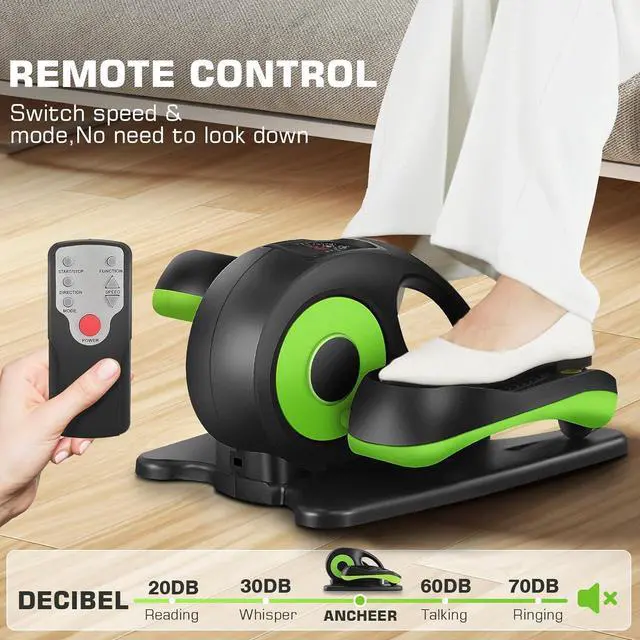 Alt view image 5 of 7 - ANCHEER Under Desk Elliptical Machine, Leg Exercise Pro Machine Pedal Exerciser for Seniors as Seen on TV Portable Leg Exerciser While Sitting with Massage Pedal