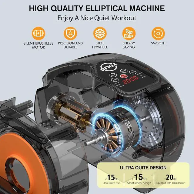 Alt view image 2 of 7 - Under Desk Elliptical Elliptical Machines for Home Use Seated Elliptical Ellipse Leg Exerciser Exerciser for Seniors Portable Elliptical Under Desk Bike Pedal Exerciser Exerciser for Seniors