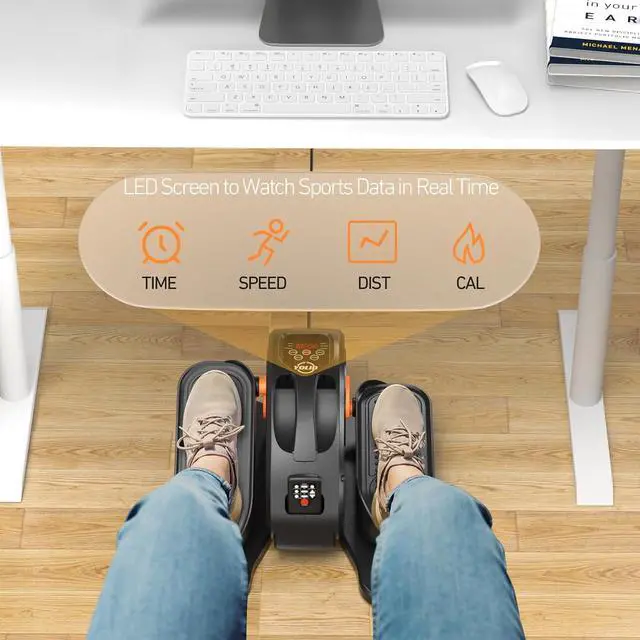 Alt view image 6 of 7 - Under Desk Elliptical Elliptical Machines for Home Use Seated Elliptical Ellipse Leg Exerciser Exerciser for Seniors Portable Elliptical Under Desk Bike Pedal Exerciser Exerciser for Seniors