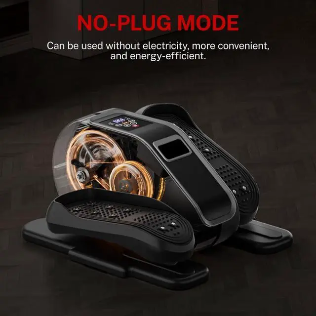 Alt view image 5 of 7 - Under Desk Elliptical Machine, Electric Seated Pedal Exerciser, Mini Ellipse Leg Exerciser with Remote Control & 12 Adjustable Speeds, Forward & Reverse Direction, Manual & Electric Mode for Seniors