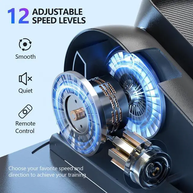 Alt view image 3 of 6 - Ellipse Leg Exerciser As Seen On TV, Under Desk Elliptical with 12 Adjustable Speed Quiet & Portable Peddler Exerciser for Seniors with Remote Control Leg Exerciser While Sitting for Seniors