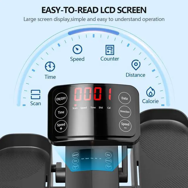 Alt view image 4 of 6 - Ellipse Leg Exerciser As Seen On TV, Under Desk Elliptical with 12 Adjustable Speed Quiet & Portable Peddler Exerciser for Seniors with Remote Control Leg Exerciser While Sitting for Seniors