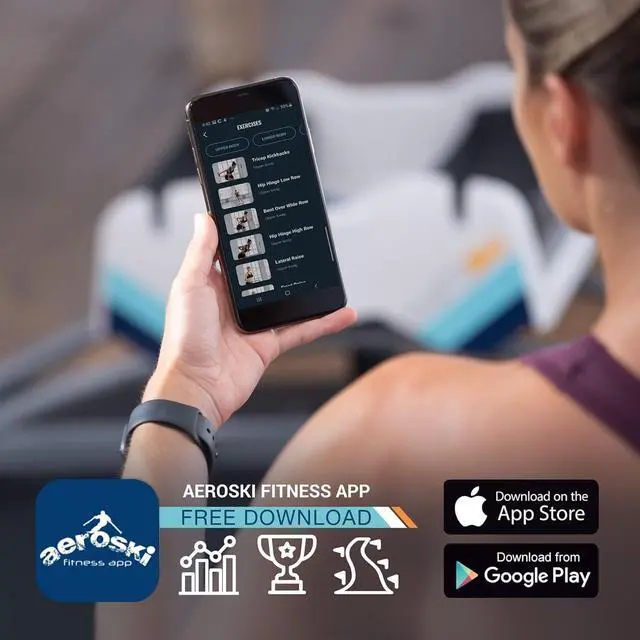 Alt view image 4 of 4 - Aeroski Power Pro Home Fitness, The Most Fun Cardio Machine for a Total-Body Workout. Low Impact Plyometric Training. Free Fitness App, Coach-Led Live Classes and Virtual Reality Goggles.
