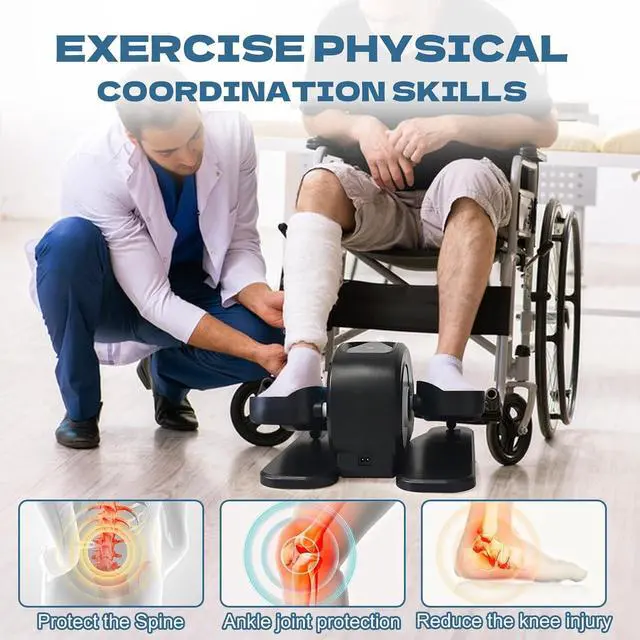 Alt view image 4 of 7 - Under Desk Elliptical Electric Foot Pedal Exerciser, Portable Elliptical Ellipse Leg Exerciser for Seniors, Quiet Compact Elliptical Exercise Machine with Remote Control