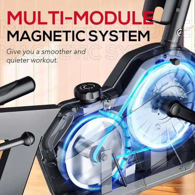 Alt view image 2 of 7 - KeppiFitness Recumbent Exercise Bike with 8 Levels Magnetic Resistance for Cardio Workout for seniors at Home,380LB Weight Capacity Exercise Bike with Pulse Sensor,Digital Electronic Display,
