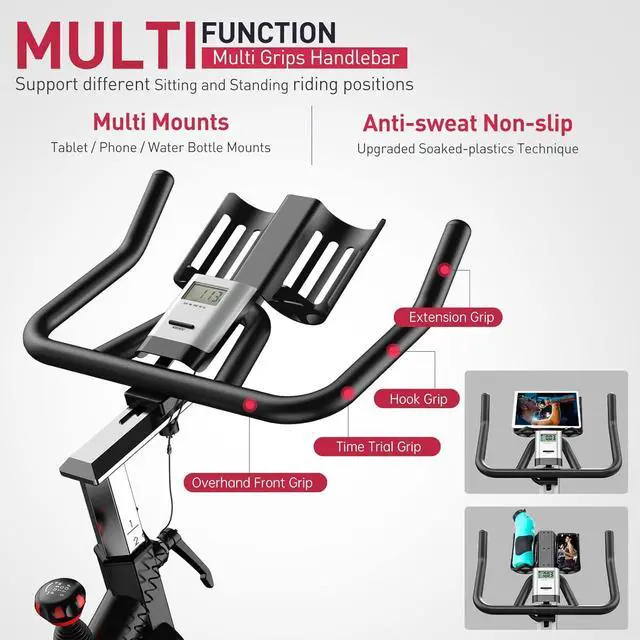 Alt view image 5 of 7 - JOROTO Belt Drive Indoor Cycling Bike with Magnetic Resistance Exercise Bikes Stationary (300 Lbs Weight Capacity) (Updated)