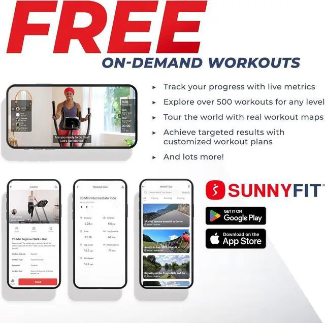 Alt view image 2 of 7 - Sunny Health & Fitness Compact Performance Recumbent Bike with Dual Motion Arm Exercisers, Quick Adjust Seat & Optional Exclusive SunnyFit App Enhanced Bluetooth Connectivity