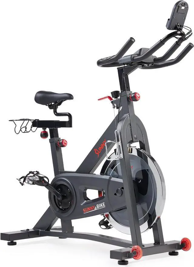 Main image of Sunny Health & Fitness Pro Cycling Stationary Bike, 40 LB Flywheel & 4-Way Adjustable Seat for Home Exercise & Indoor Cycle/Cardio Workout, Optional Free SunnyFit App Bluetooth Connection