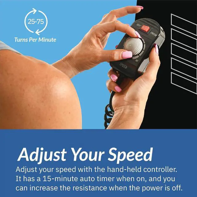 Alt view image 3 of 7 - Exerpeutic 2000M Motorized Under Desk Exercise Bike - Electric Legs and Arms Pedal Exerciser - Fitness Equipment for Home Use - Remote Work Office Accessory - Black
