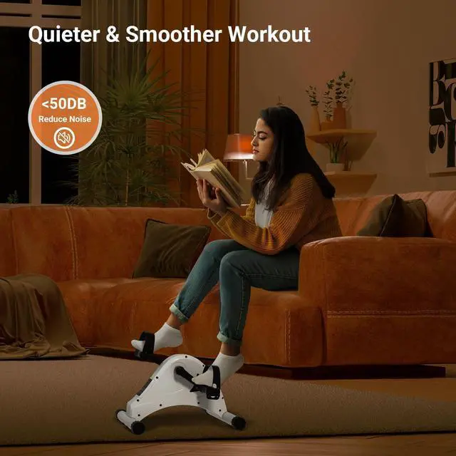 Alt view image 2 of 6 - TODO Motorized Pedal Exerciser Mini Exercise Bikes, Under Desk Bike Peddler Exerciser for Seniors Rehab and Arm Leg Physical Therapy
