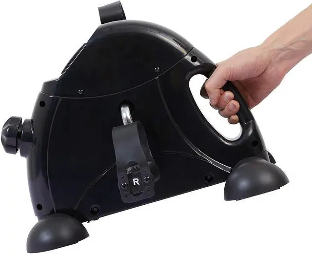 Alt view image 2 of 7 - Pedal Exerciser Under Desk Bike Mini Exercise Bike for Leg and Arm Cycling Exercise Portable Peddler with LCD Display