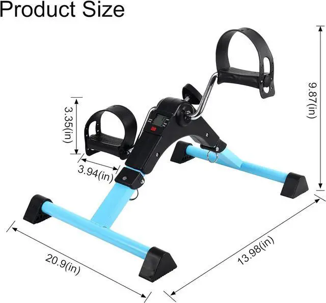 Alt view image 3 of 7 - AHMED Folding Under Desk Bike Pedal Exerciser for Arm/Leg Medical Fitness Exercise Bike Mini Portable Home Workout
