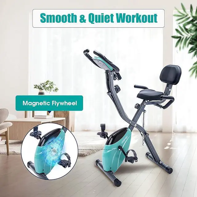 Alt view image 5 of 6 - Merax Workout Bike For Home - 2 In 1 Recumbent Exercise Bike and Upright Indoor Cycling Bike Positions, 16 Level Magnetic Resistance Exercise Bike, Foldable Stationary Bike Machine, Fitness Bike