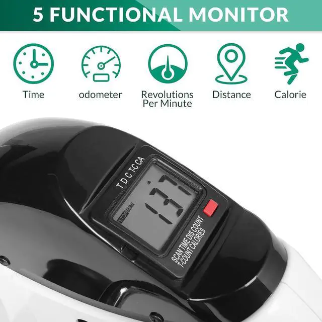 Alt view image 2 of 7 - VIVIJASON Pedal Exerciser - Stationary Under Desk Mini Exercise Peddler - Low Impact, Portable Mini Cycle Bike - Physical Therapy Leg Arm Exercisers Peddler for Elderly Seniors with Electronic Display
