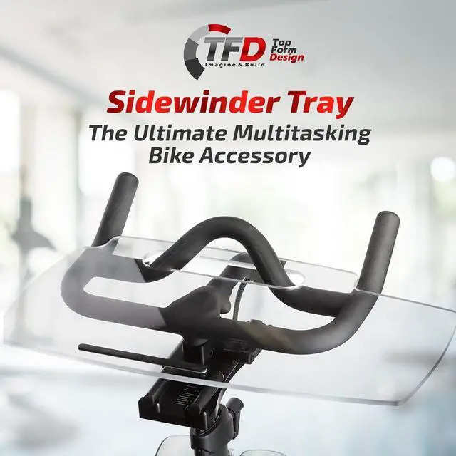 Alt view image 3 of 7 - TFD Sidewinder | Compatible with Peloton Bike (ORIGINAL GEN 3 ONLY) | Laptop Desk Tray - Premium Holder for Laptop, Tablet, Phone, Books & More - The Ultimate Peloton Accessories (Sidewinder Tray)