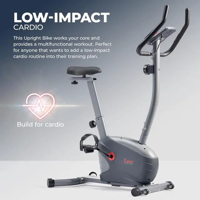 Alt view image 3 of 7 - Sunny Health & Fitness Elite Interactive Performance Series Stationary Exercise Upright Bike with Optional Exclusive SunnyFit® App Enhanced Connectivity