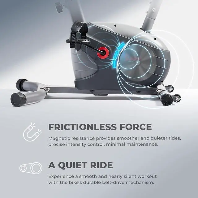 Alt view image 4 of 7 - Sunny Health & Fitness Elite Interactive Performance Series Stationary Exercise Upright Bike with Optional Exclusive SunnyFit® App Enhanced Connectivity