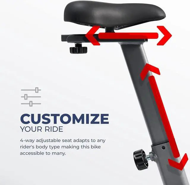Alt view image 5 of 7 - Sunny Health & Fitness Elite Interactive Performance Series Stationary Exercise Upright Bike with Optional Exclusive SunnyFit® App Enhanced Connectivity