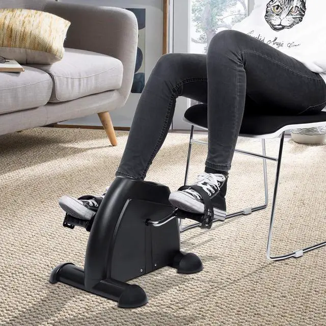 Alt view image 4 of 7 - Mini Exercise Bike, Under Desk Pedal Exerciser Arm and Leg Exercise Cycle Bike with LCD Screen Displays (Black)