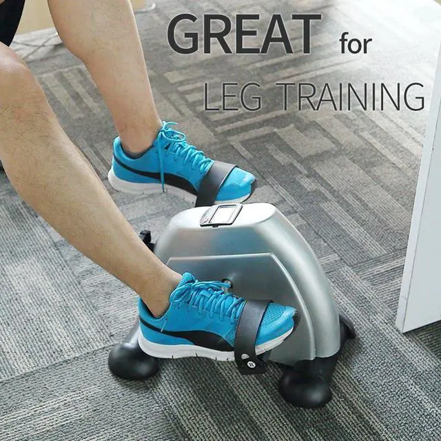 Alt view image 5 of 7 - Mini Exercise Bike, himaly Under Desk Bike Pedal Exerciser Portable Foot Cycle Arm & Leg Peddler Machine with LCD Screen Displays