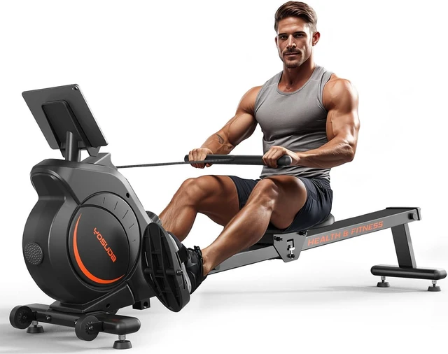 Main image of YOSUDA Magnetic/Water Rowing Machine 350 LB Weight Capacity - Foldable Rower for Home Use with Bluetooth, App Supported, Tablet Holder and Comfortable Seat Cushion