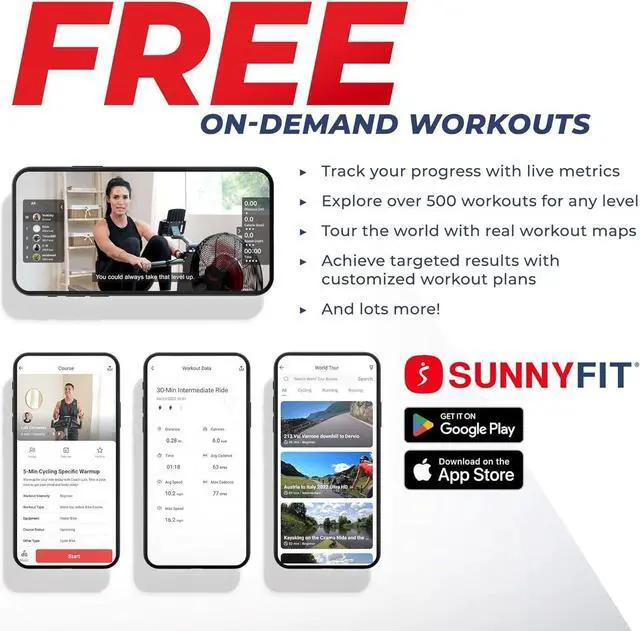 Alt view image 4 of 7 - Sunny Health & Fitness Magnetic Rowing Machine with Extended Slide Rail, Full-Body Workout, Low-Impact, Optional Premium Water Motion and Free SunnyFit App