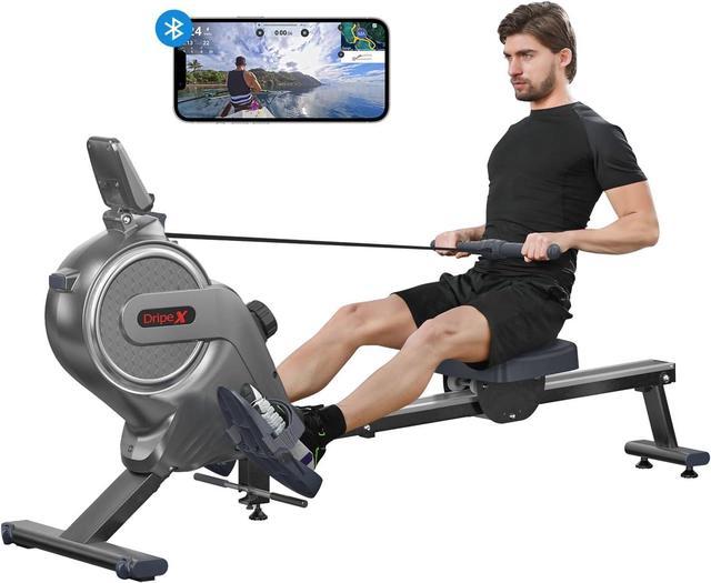 Dripex Rowing Machines for Home Rowing Machine Max 350 LBS Magnetic Rower with 16 Levels of Workout Resistance Durable Slide Rail Bluetooth App Supported LCD Monitor Row Machine for Gym Exercise Neweg...